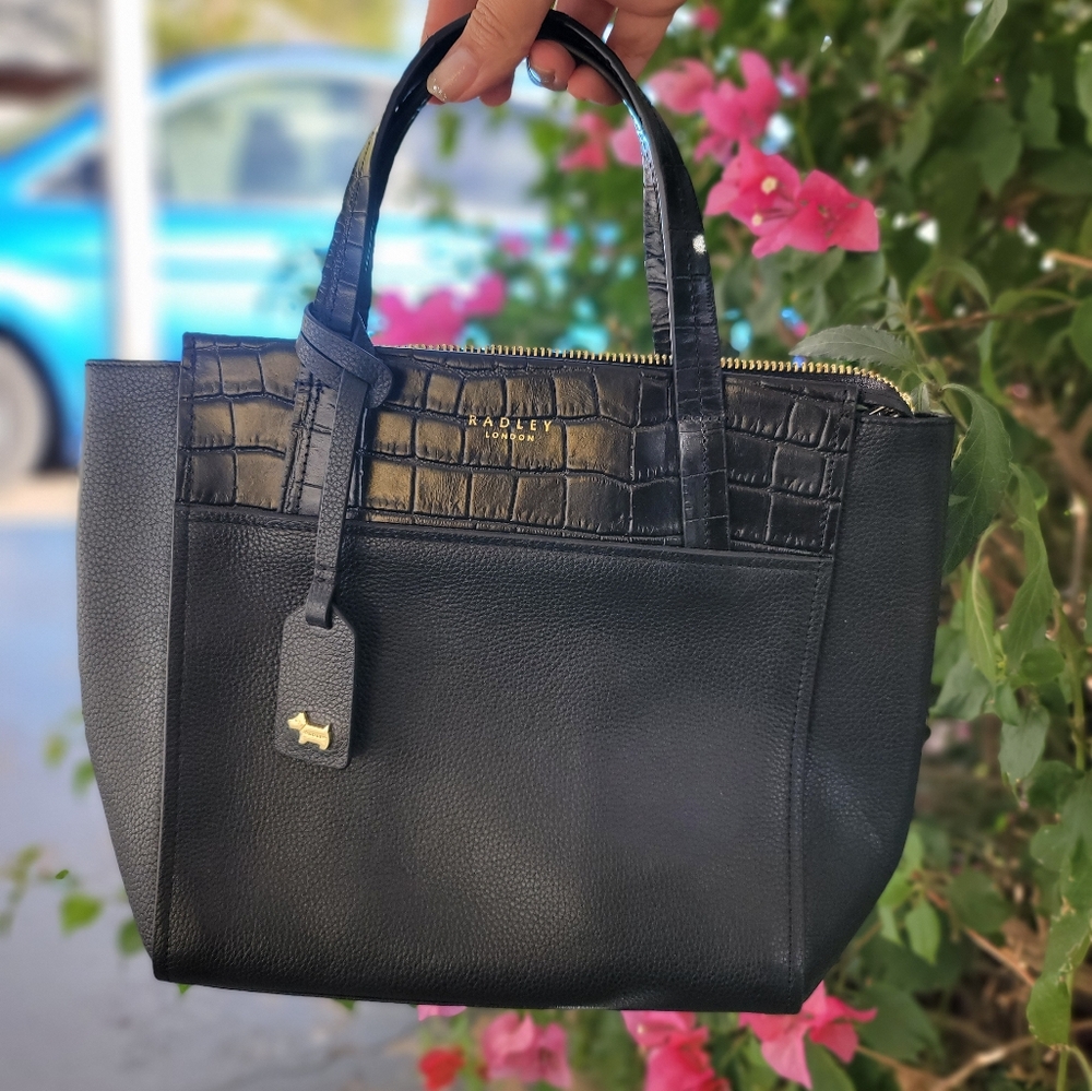 Radley London Black Leather Tote Bag - Picture 7 of 10